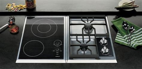 electric and gas cooktop combination